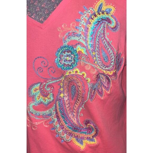 Lauren Ralph Lauren Sequin Embroidery Size L - Picture 4 of 4